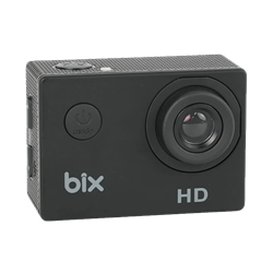 BIX Edge 1 720P 30FPS 5MP Su Geçirmez Kılıflı Siyah Kask Aksiyon Kamera ve Aksesuar Seti