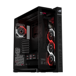 ASUS ROG CRONOX GR801 Curve Tempered Glass USB 3.2 ARGB LCD Ekranlı Siyah ATX Mid Tower Kasa