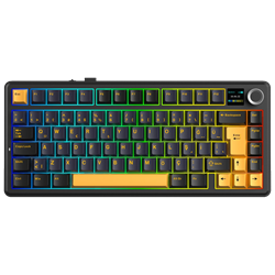 Aula F75 Max GrayWood V4 Switch Hot Swap RGB TKL Siyah Türkçe Kablosuz Mekanik Gaming Klavye