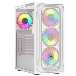 GameBooster GB-GBT005MW RGB Mesh Panel USB 3.0 Mid Tower Beyaz Kasa