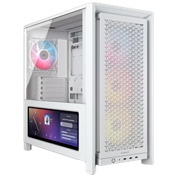 Corsair FRAME 4000D LCD RS ARGB Tempered Glass Beyaz