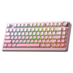 Aula F75 Cotton Candy Switch Hot Swap TKL RGB Pembe Kablosuz Mekanik Gaming Klavye