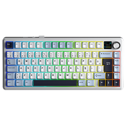 Aula F75 Max GrayWood V4 Switch Hot Swap RGB TKL Lacivert Türkçe Kablosuz Mekanik Gaming Klavye