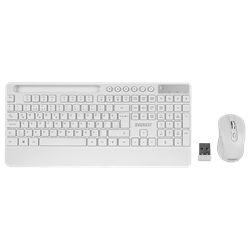 Everest KM-9676 Telefon Standlı Beyaz Kablosuz Klavye Mouse Set