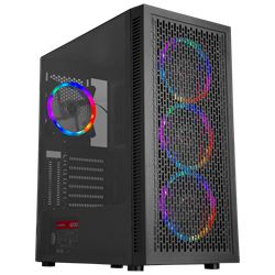 Rampage PLATINO 600W 80 Plus Bronze Rainbow Tempered Mesh Panel Gaming Kasa