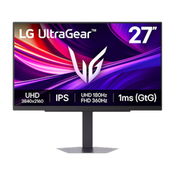 LG UltraGear 27G810A-B 27" 4K 180Hz FHD 360Hz 1ms HDMI DP USB Adaptive Sync HDR400 Pivot Dual Mode IPS Gaming Monitör