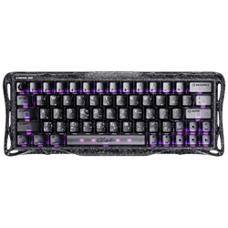 GravaStar Mercury V60 Pro Manyetik Switch RGB İngilizce Q Cyber Frost Black Kablolu Gaming Klavye