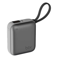 BIX PB119 20W 10000mAH USB-C Cep Boyu Taşınabilir Gri Hızlı Şarj Powerbank