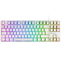 GameBooster G23W Enigma TKL Rainbow Aydınlatmalı Red Switch Beyaz Mekanik Gaming Klavye