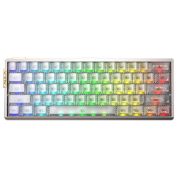 Aula AG60 Snowglow Switch Hot Swap RGB Şeffaf Beyaz Kablosuz Gaming Klavye