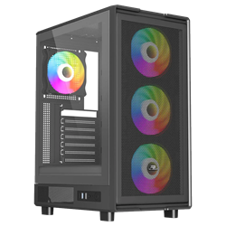 PowerBoost A601B 600W 80+ Bronze Tempered Glass USB 3.0 RGB Siyah ATX Mid Tower Kasa