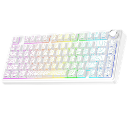 Aula F75 Seiya Switch Hot Swap TKL RGB Desenli Beyaz Kablosuz Gaming Klavye