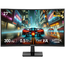 GameBooster GB-27C300FF 27'' 300Hz 0.5ms HDMI DP FreeSync Adaptive Sync HDR10 FHD Fast VA Curved 1500R Gaming Monitör