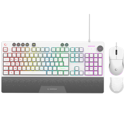 Rampage ECLIPSE RGB Türkçe Beyaz Klavye Mouse Set