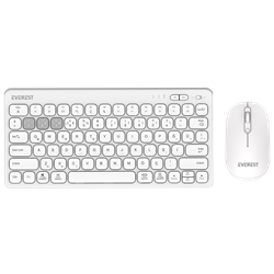 Everest KM-BT903 LUMI Beyaz Kablosuz Klavye Mouse Set