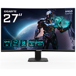 GIGABYTE GS27QC 27" 170Hz(OC) 1ms HDMI DP Adaptive Sync HDR Ready QHD SS VA Curved Gaming Monitör