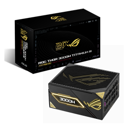 ASUS ROG THOR 3000WT3 20.Yıl Özel Sürüm ROG Equalizer 3000W 80+ Titanium ATX 3.1 Gen 5.1 Full Modüler PSU