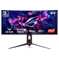 ASUS ROG STRIX PG34WCDN 34" 360Hz 0.03ms HDMI DP Adaptive Sync HDR500 Pivot WQHD OD-OLED Curved 1800R Gaming Monitör