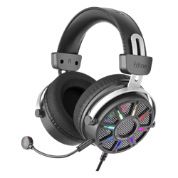 Fifine Ampligame H19 Mikrofonlu 7.1 RGB Siyah Gaming Kulaklık