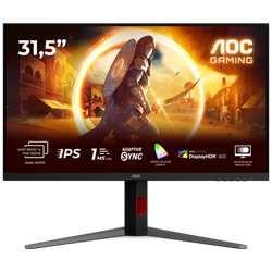 AOC U32G4U 31.5" 4K 160Hz FHD 320Hz 0.5ms HDMI DP G-Sync Pivot HDR400 UHD-FHD Dual Mode Fast IPS Gaming Monitör
