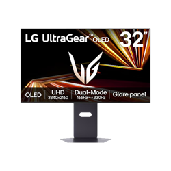LG UltraGear GX8 32GX850A-B 32" 4K 165Hz FHD 330Hz 0.03ms HDMI DP USB Adaptive Sync HDR400 Pivot Dual-Mode OLED Gaming Monitör