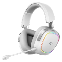 Rampage RETSU RGB Beyaz/Gri Kablosuz Gaming Kulaklık