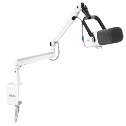 Fifine TAM8 XLR/USB RGB Beyaz Dinamik Mikrofon Seti