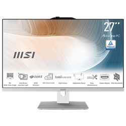 MSI MODERN AM272P 1M-1095XEU Core 7 Processor 150U 16GB DDR5 1TB SSD 27" FHD Beyaz AIO Masaüstü PC