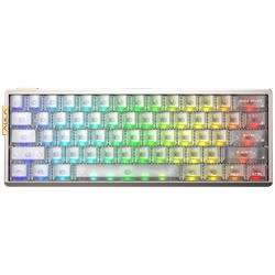 Aula AG60 Pro Aether Switch Hot Swap RGB Şeffaf Beyaz Kablosuz Gaming Klavye