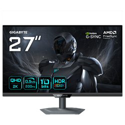 GIGABYTE G27Q20 27" 210Hz(OC) 0.5ms HDMI DP G-Sync Pivot HDR10 QHD SS IPS Gaming Monitör
