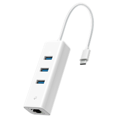 TP-LINK UE330C USB Type-C 3 Port Hub Gigabit Ethernet Adaptör