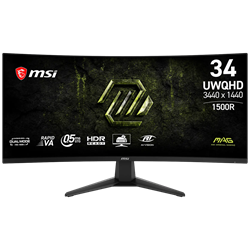 MSI MAG 346CQDF E20 34" 2K 200Hz HD 400Hz 0.5ms HDMI DP FreeSync Premium HDR Ready Dual Mode Rapid VA Curved 1500R Gaming Monitör