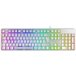 GameBooster G24W Enigma Rainbow Aydınlatmalı Red Switch Beyaz Mekanik Gaming Klavye