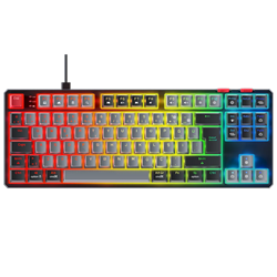 Rampage YORU TKL Gri/Siyah Type-C Bağlantılı OUTEMU Red Swich Q Mekanik RGB Gaming Klavyesi