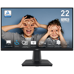 MSI PRO MP225V 21.5" 100Hz 1ms HDMI D-Sub AdaptiveSync FHD VA Monitör