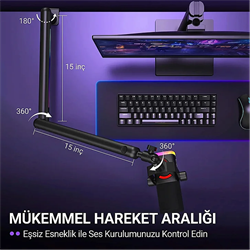 Fifine BM88PRO RGB Low Profile Masaüstü Mikrofon Standı