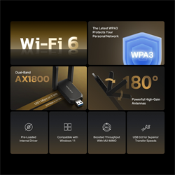 Mercusys MA72XH AX1800 WIFI USB Adaptör