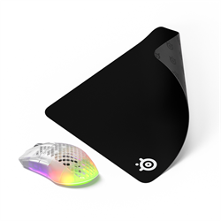 SteelSeries Aerox 3 Wireless Ghost Edition Gaming Mouse + QcK Large Mouse Pad
