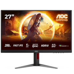 AOC 27G4HA 27" 200Hz 0.5ms HDMI DP G-Sync AdaptiveSync Pivot HDR10 FHD Fast IPS Gaming Monitör