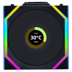 LIAN LI UNI FAN SL Wireless LCD ARGB Siyah 120mm Kasa Fanı