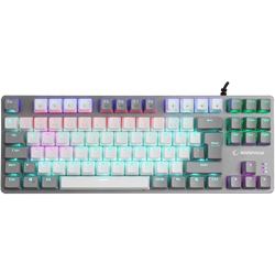 Rampage SNUG K14 TKL Beyaz/Gri USB Bağlantılı KRGD Blue Swich Q Mekanik Rainbow Gaming Klavye
