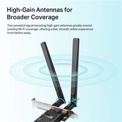 TP-LINK ARCHER TX20E AX1800 WI-FI 6 Bluetooth 5.2 PCIe Adaptör