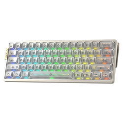 Aula AG60 Snowglow Switch Hot Swap RGB Şeffaf Beyaz Kablosuz Gaming Klavye