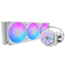 COOLER MASTER MasterLiquid Atmos II VRM Pompa ARGB 360mm Beyaz İşlemci Sıvı Soğutucu