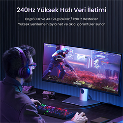 VegGieg 8K 60Hz 4K 120Hz 48Gbps HDR ARC 2.1 HDMI Kablosu 1.5 Metre