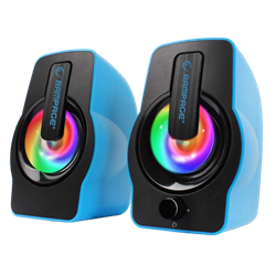 Rampage RMS-G7 FALSETTO 2.0 6 Watt RGB Ledli Mavi Oyuncu Speaker