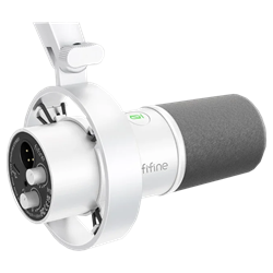 Fifine K688 USB-XLR Beyaz Dinamik Yayıncı Bilgisayar Mikrofonu