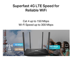 Mercusys MB115-4G 300Mbps 4G LTE Kablosuz Router