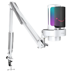 Fifine Ampligame A8T USB RGB Beyaz Yayıncı Bilgisayar Mikrofonu
