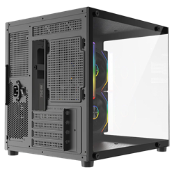 Rampage LUMID 750W 80+ Bronze Tempered Glass 3*12cm ARGB Siyah mATX Gaming Kasa
